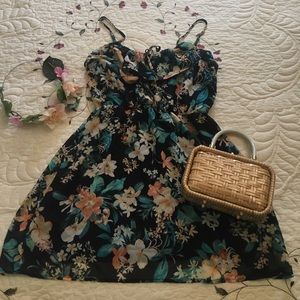 Hawaiian Floral Luau Dress L